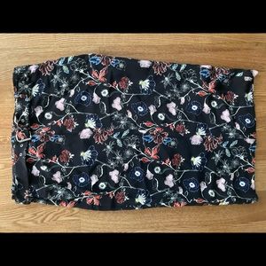 A.L.C. Mid length silk skirt black/floral size 6